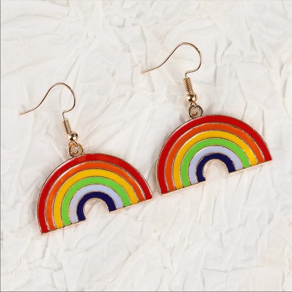 New Classic Charm  Dangle Cute Rainbow Earrings - Picture 3 of 14